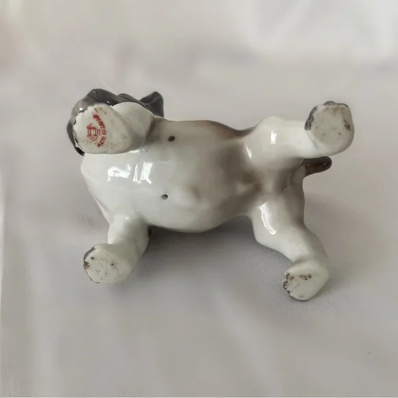 Vintage 60s japan English bulldog ceramic porcelain figurine statue home decor - Picture 5 of 5